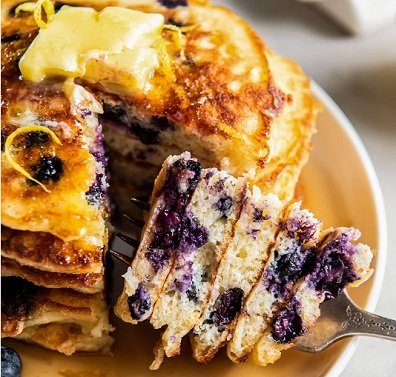 Lemon Blueberry Pancakes